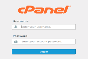 enter cPanel login details